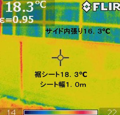 保温性能の差(サーモグラフィ)