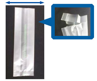 ヨコ方向 使用例：チャック袋